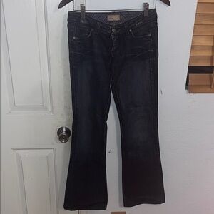 PAIGE Dark Blue Boot Cut Vintage Flare Jeans